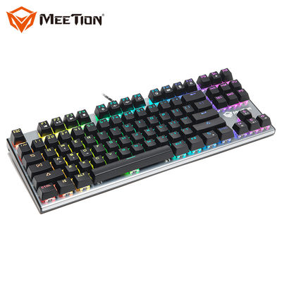 MEETION MK04 سلكي USB Gam المعدنية الصغيرة 88 مفتاح TKL الخلفية 87 مفاتيح لوحة مفاتيح الألعاب الميكانيكية البسيطة